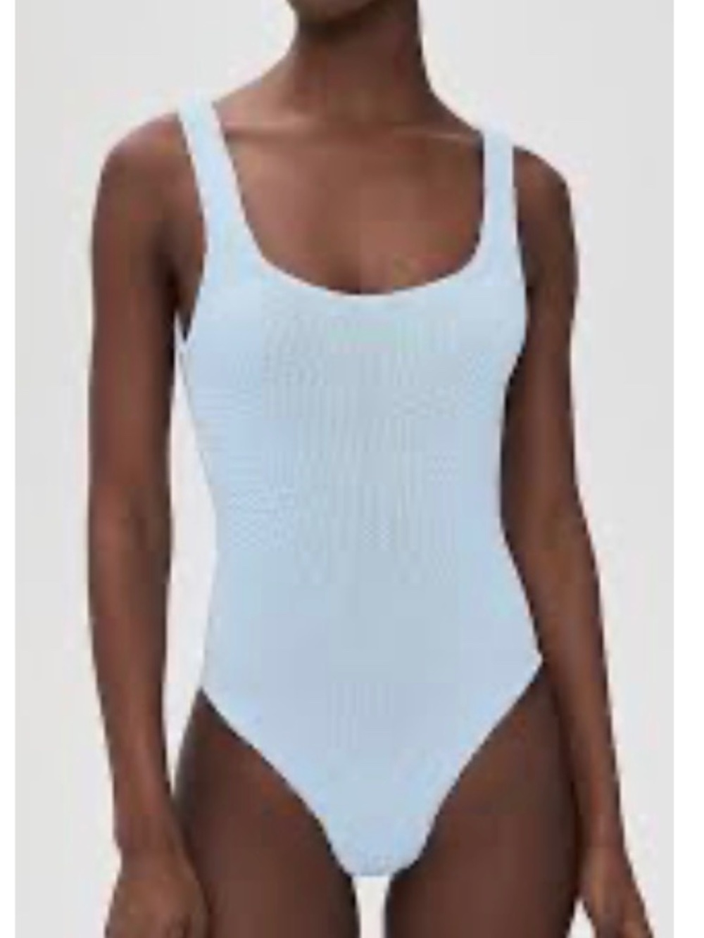 Women’s Sz S Splendid Textured Powder Blue One Piece Swimsuit